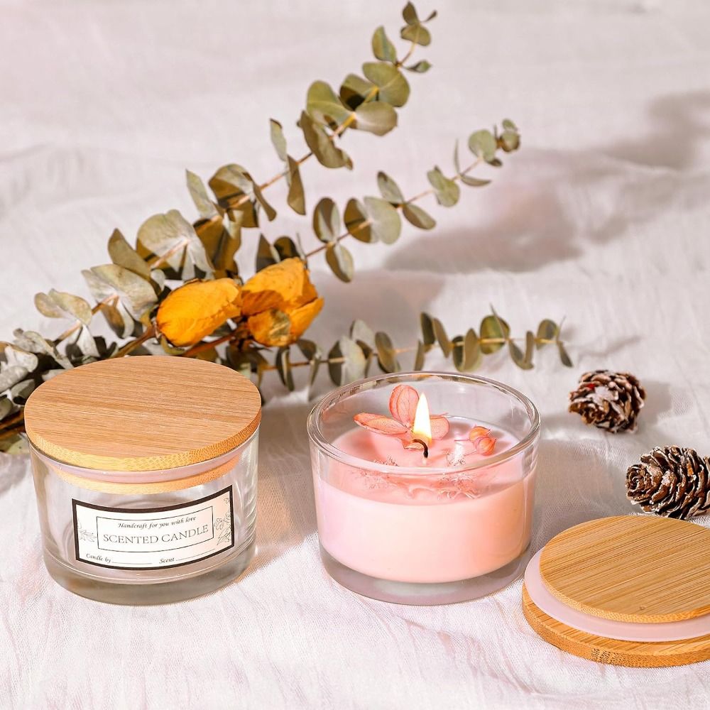 Candle Making Glass Jars - Neue Klarglas-Kerzengläser, transparent, klein, leer, Kerzenbehälter,