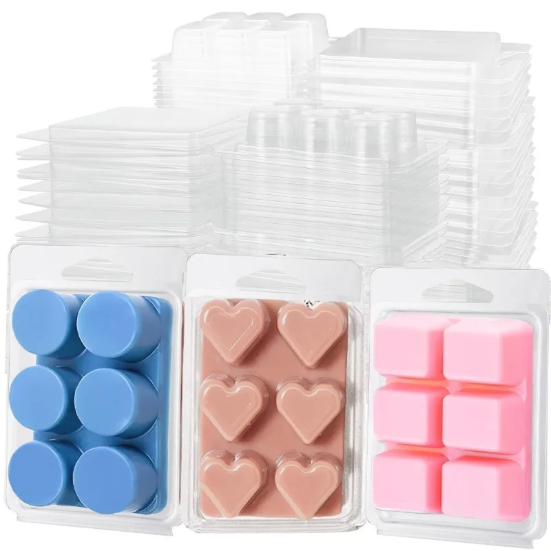 Candle Making Workshop - 2026 Neue Wachsschmelzformen, 6-fach rund, transparent,