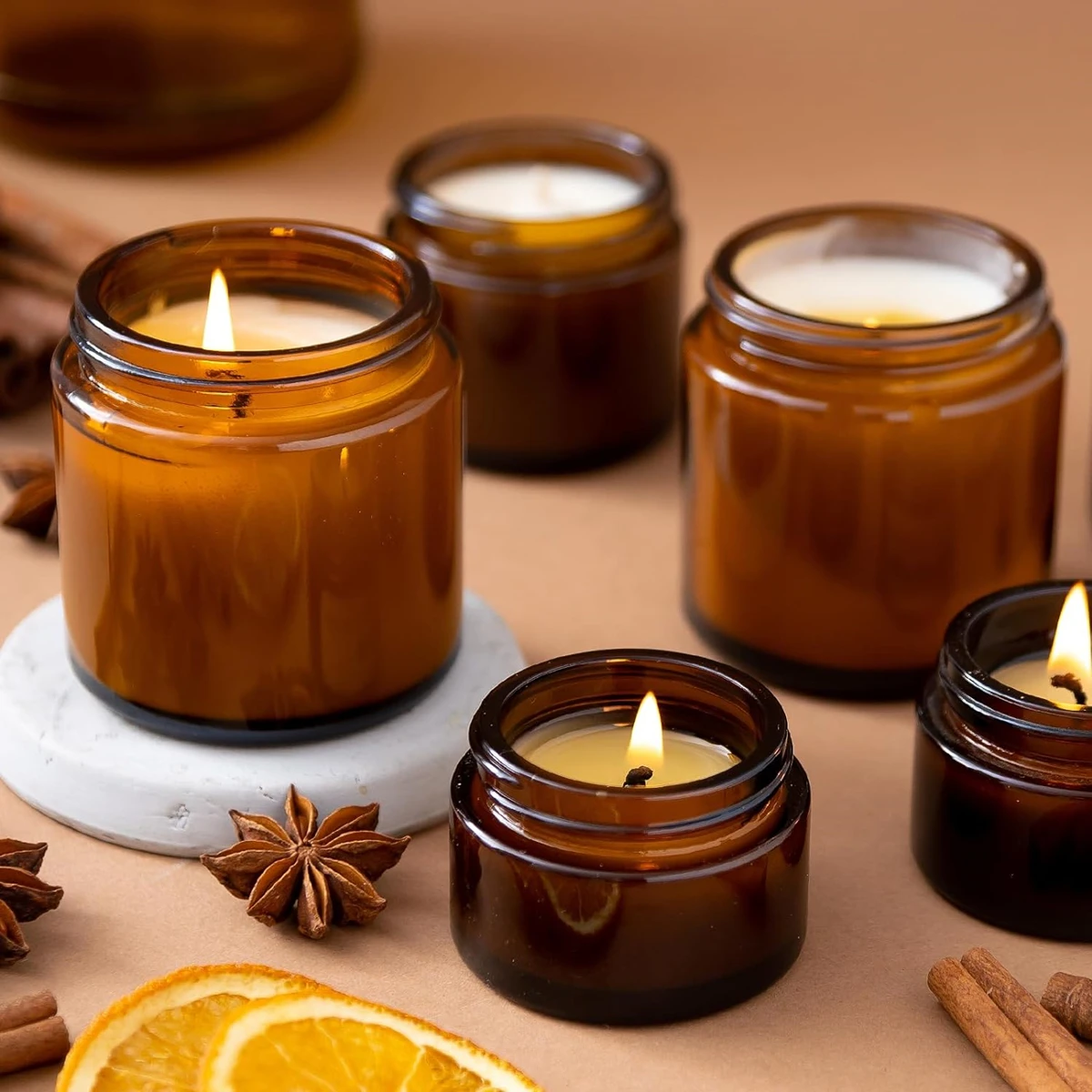 Glas-Kerzengläser, 4oz Bernste – Candle Making Glass Jars Bewertung und Preis