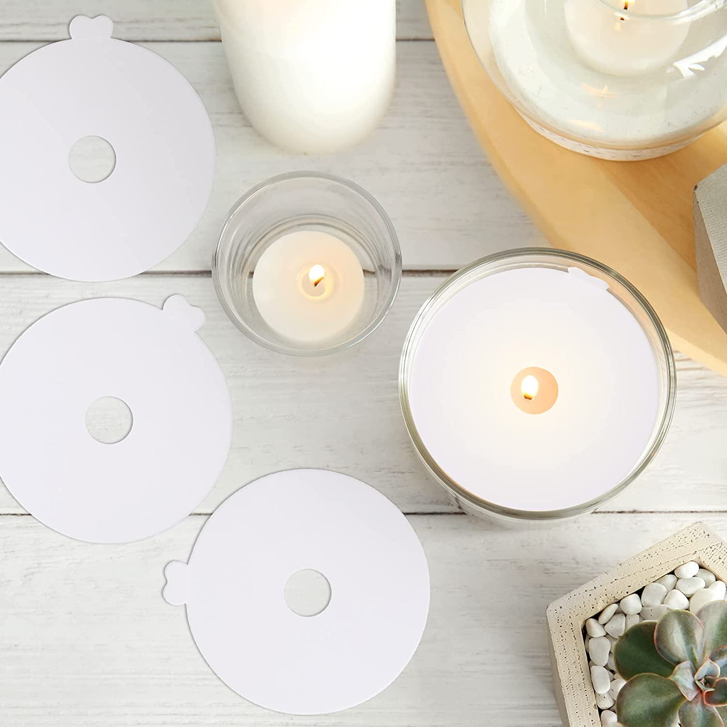 100 Stück Kerzen-Staubschutz,  – Candle Warning Label Bewertung und Preis