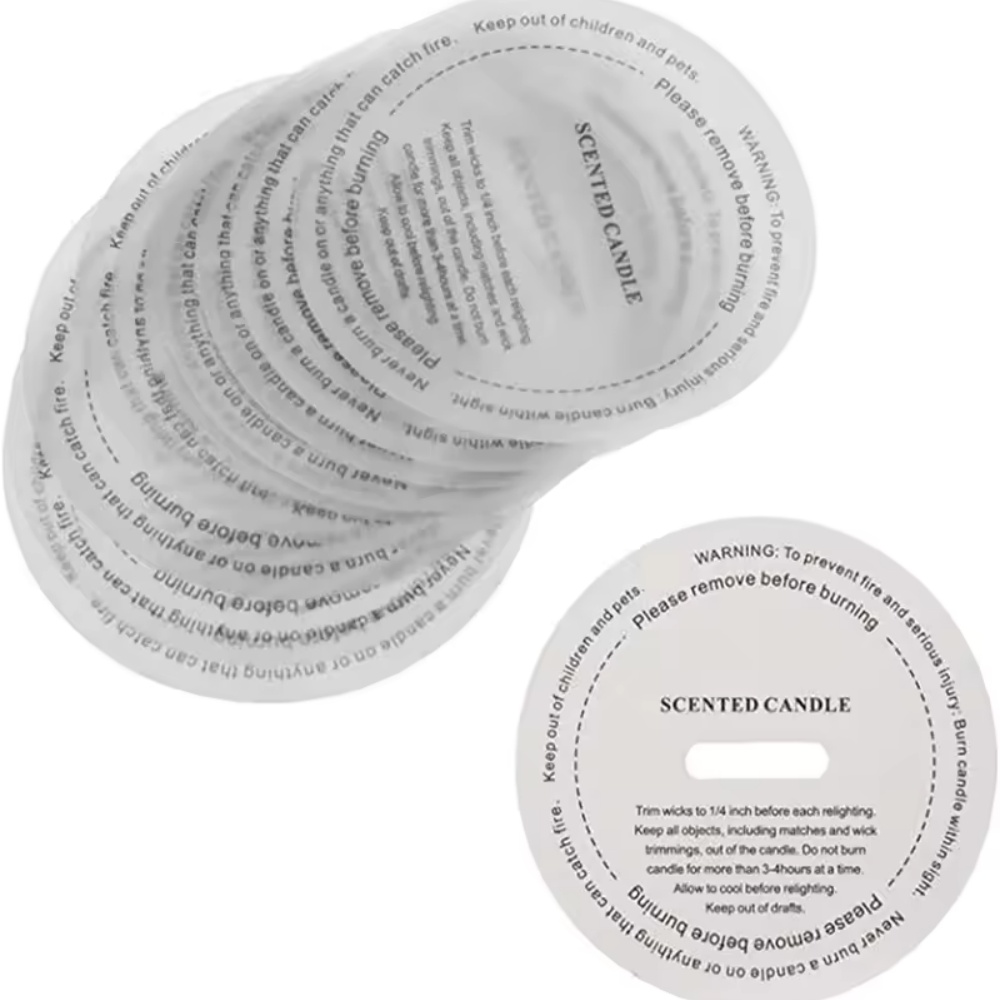 10/50 Stück Kerzenbecher-Etike – Candle Warning Label Bewertung und Preis