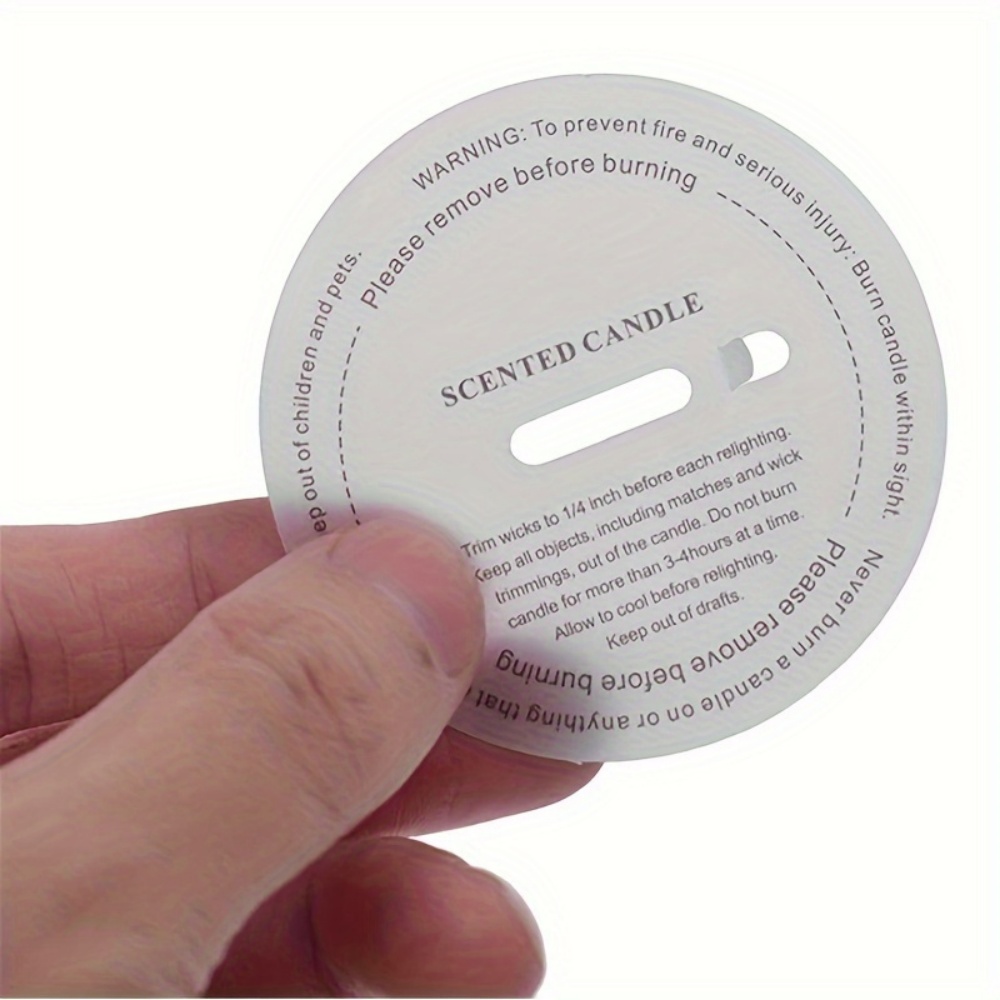 10/50 Stück Kerzenbecher-Etike – Candle Warning Label Bewertung und Preis