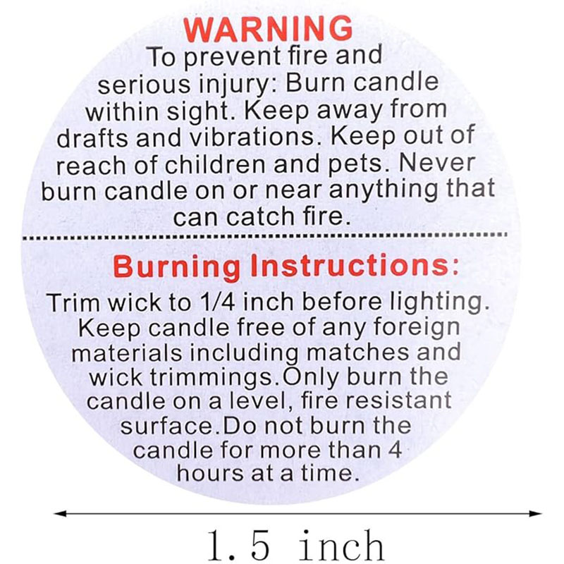 500/1000 Stück Kerzen-Warnetik – Candle Warning Label Bewertung und Preis