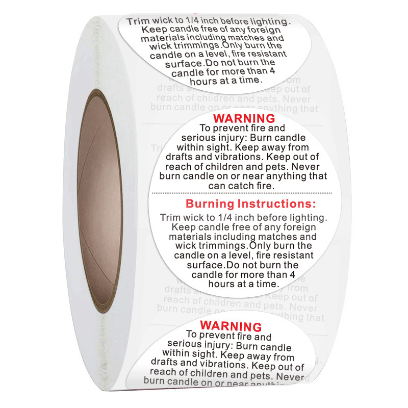 100–500 Stück 2,5 cm englische – Candle Warning Label Bewertung und Preis