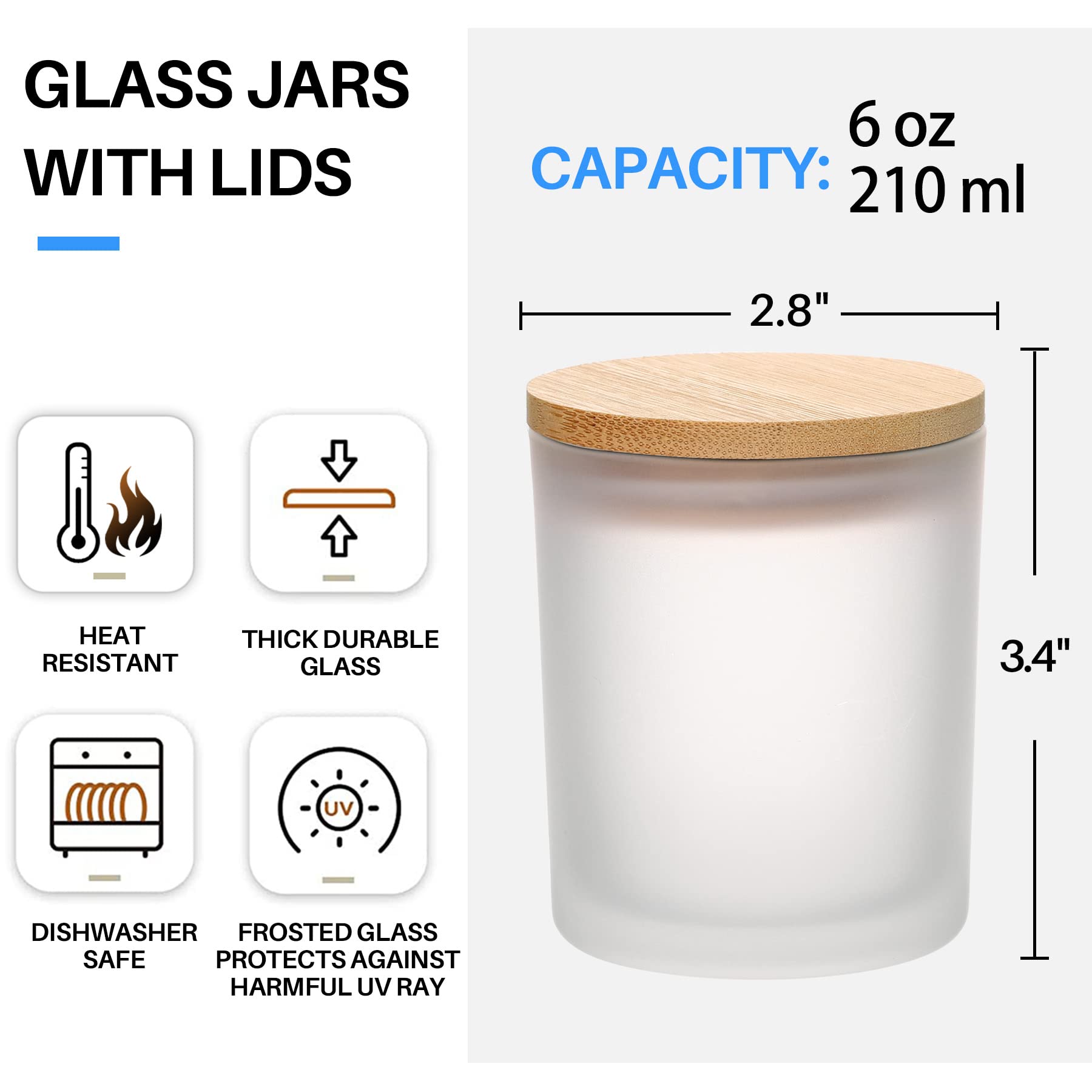 6er Pack 6 Unzen Milchglas aus – Candle Making Glass Jars Bewertung und Preis