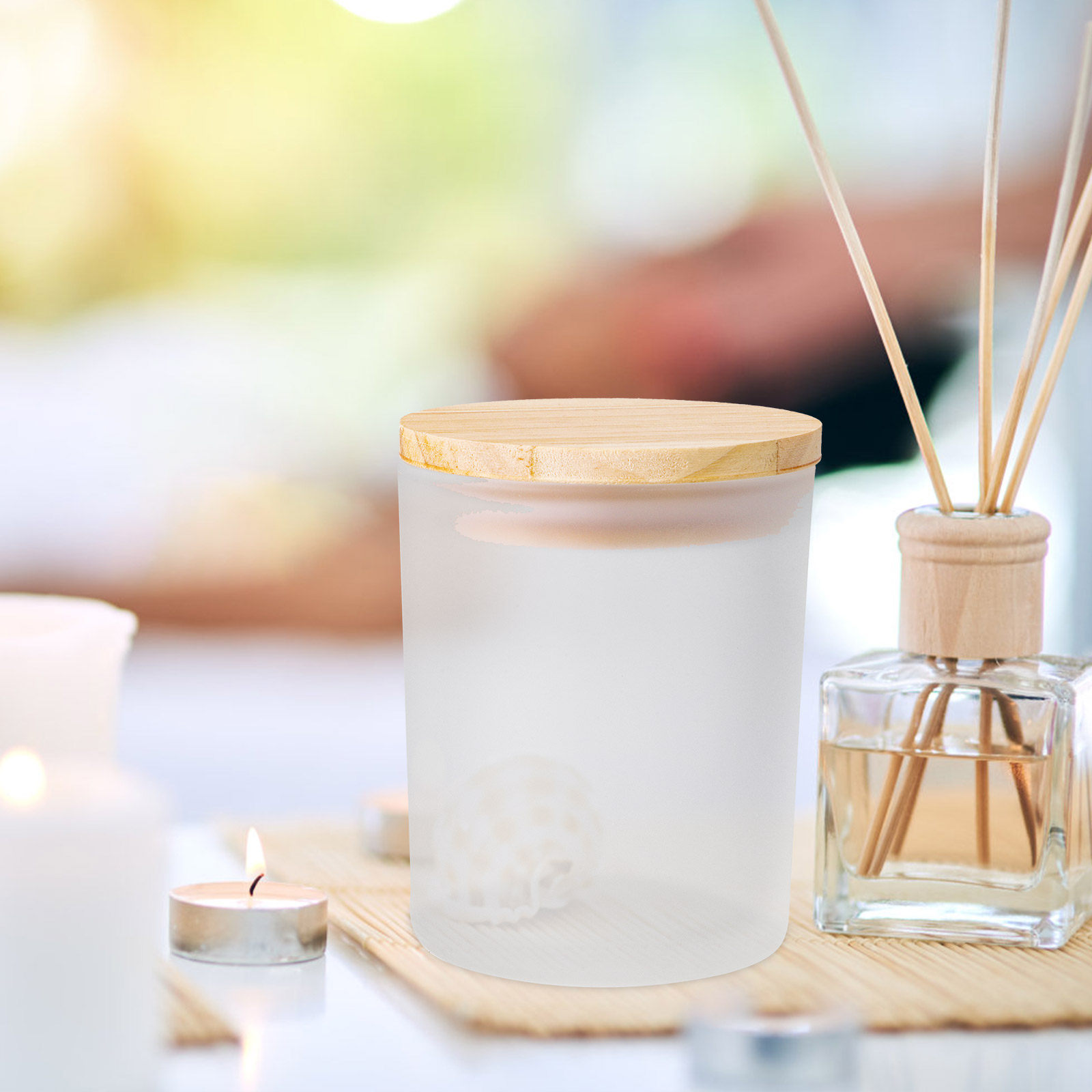4 Stück mattierte Becher mit D – Candle Making Glass Jars Bewertung und Preis
