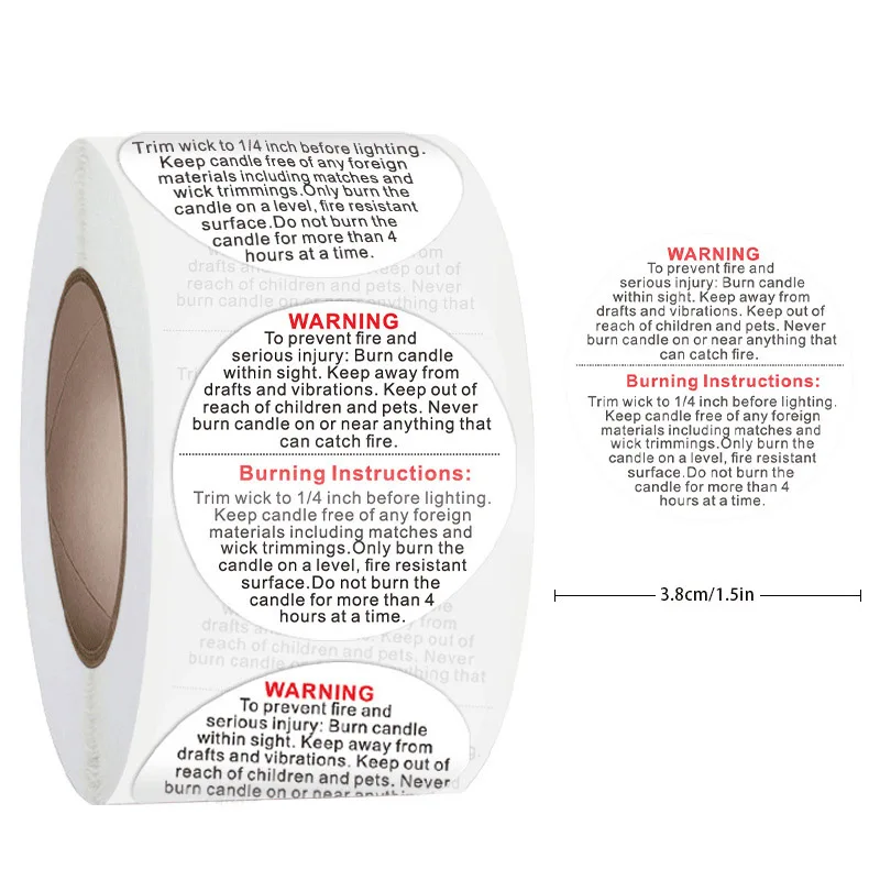 500PCS Wasserdichte Kerze Warn – Candle Warning Label Bewertung und Preis
