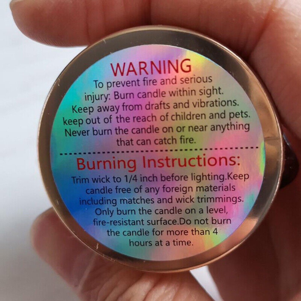 Selbstklebendes Etikett, kreis – Candle Warning Label Bewertung und Preis